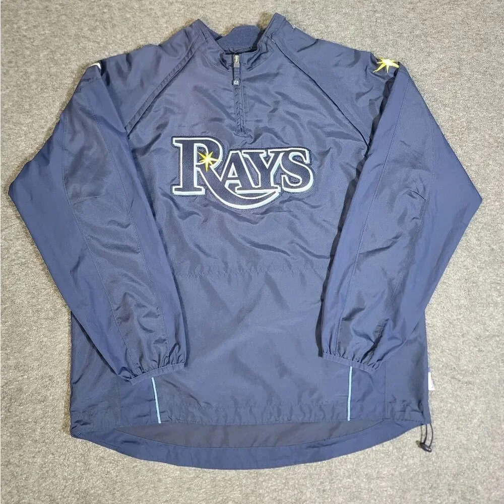 Tampa Bay Rays Majestic Authentic Collection Cool Base Pullover XL Navy